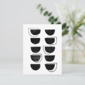 Abstrakt Schwarz-Weiß-Wohnung Danke-Karte Dankeskarte (Stehend Vorderseite)