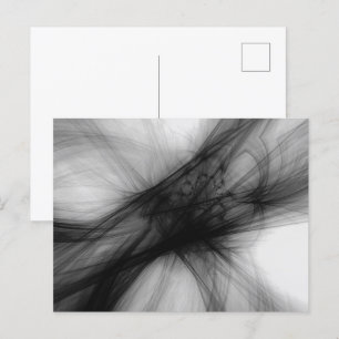 Abstrakt Schwarzer Rauch - B&W Postkarte