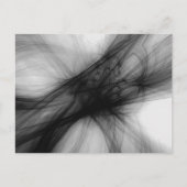 Abstrakt Schwarzer Rauch - B&W Postkarte (Vorderseite)