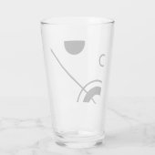 Abstrakt Schwarzweiß Glas (Rückseite)