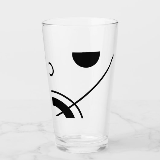 Abstrakt Schwarzweiß Glas (Vorderseite)