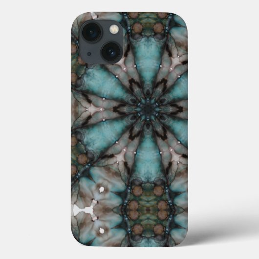 Abstrakt Sci-fi Turquoise Star Windmill Case-Mate iPhone Hülle (Rückseite)