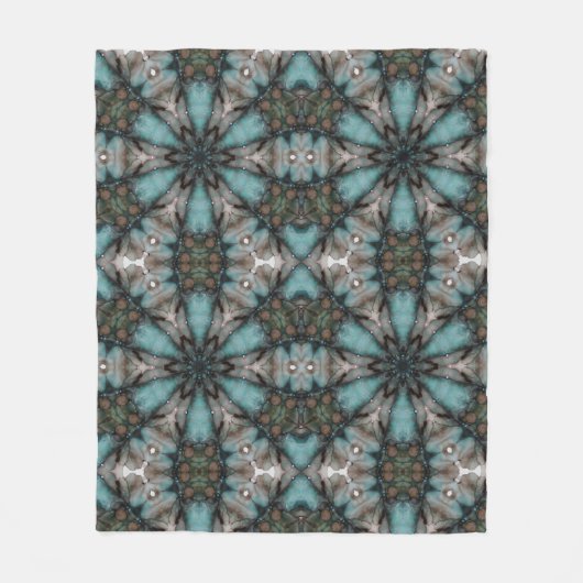 Abstrakt Sci-fi Turquoise Star Windmill Fleecedecke (Vorderseite)