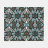 Abstrakt Sci-fi Turquoise Star Windmill Fleecedecke (Vorderseite (Horizontal))
