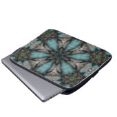Abstrakt Sci-fi Turquoise Star Windmill Laptopschutzhülle (Vorne Knopf)