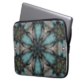 Abstrakt Sci-fi Turquoise Star Windmill Laptopschutzhülle (Vorderseite Links)