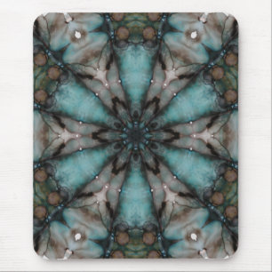 Abstrakt Sci-fi Turquoise Star Windmill Mousepad