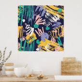 Abstrakt Scribble Doodle Poster (Küche)