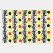 Abstrakt Scribble Polka Dot Geschenkpapier Set (Vorderseite 3)