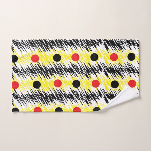 Abstrakt Scribble Polka Dot Pattern Badhandtuch Set (Handtuch)