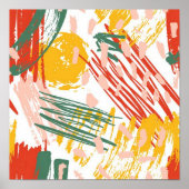 Abstrakt Scribble Poster (Vorne)