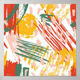Abstrakt Scribble Poster