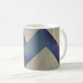 Abstrakt Seascape Fractured Zig Zag Waves 09 Kaffeetasse (VorderseiteRechts)