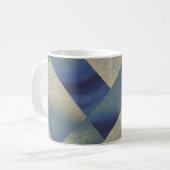 Abstrakt Seascape Fractured Zig Zag Waves 09 Kaffeetasse (Vorderseite Links)