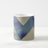 Abstrakt Seascape Fractured Zig Zag Waves 09 Kaffeetasse (Mittel)