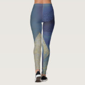 Abstrakt Seascape Fractured Zig Zag Waves 09 Leggings (Rückseite)