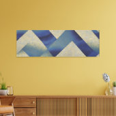 Abstrakt Seascape Fractured Zig Zag Waves 09 Leinwanddruck (Insitu (Wohnzimmer))