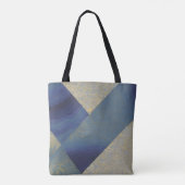 Abstrakt Seascape Fractured Zig Zag Waves 09 Tasche (Rückseite)