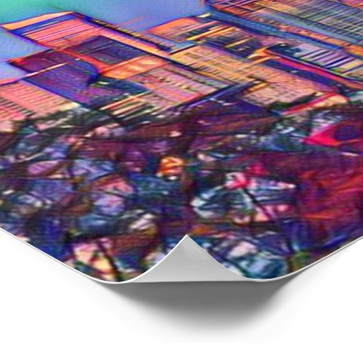 Abstrakt Seattle Skyline Poster (Ecke)