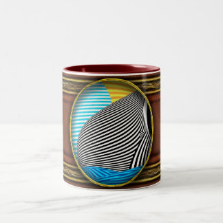 Abstrakt - Segeln Zweifarbige Tasse