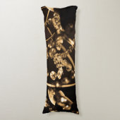 Abstrakt Sepia Crystal Chandelier Seitenschläferkissen (Vorderseite Vertikal)