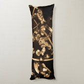 Abstrakt Sepia Crystal Chandelier Seitenschläferkissen (Rückseite (Vertikal))