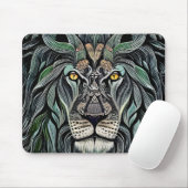 Abstrakt Shabby Chic King Lion Mousepad (Mit Mouse)