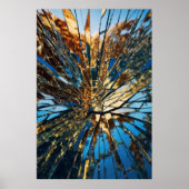 Abstrakt Shattered Mirror Poster Vivid Modern (Vorne)