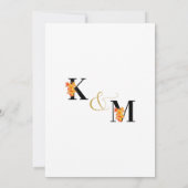 Abstrakt Simple Orange Gladiolus Letters Wedding Save The Date (Rückseite)