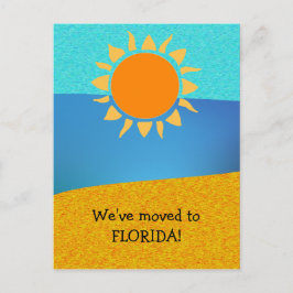 Abstrakt sind wir nach Florida umgezogen Ankündigungspostkarte