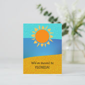 Abstrakt sind wir nach Florida umgezogen Ankündigungspostkarte (Stehend Vorderseite)