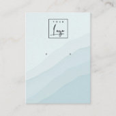 Abstrakt Sky Blue Study Wave Oring Logo Display Visitenkarte (Vorderseite)