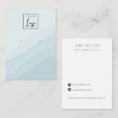 Abstrakt Sky Blue Study Wave Oring Logo Display Visitenkarte (Vorne/Hinten)