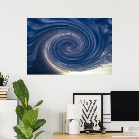 Abstrakt Sky Twirl Poster (Heimbüro)