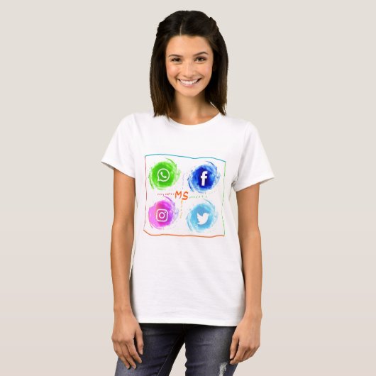 abstrakt-Social-Media-Aquarell-Icons-Set_1055-44 T-Shirt (Vorne ganz)