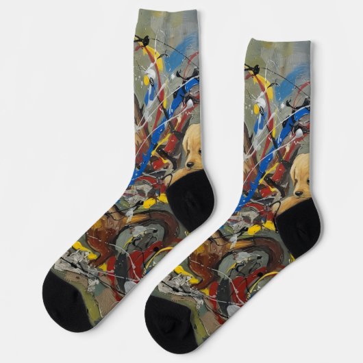 Abstrakt Socken (Linkes Detail)