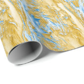 Abstrakt Soft Blue: Goldene Touchs. Geschenkpapier (Rolleneckpunkt)