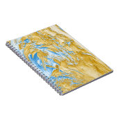Abstrakt Soft Blue: Goldene Touchs. Notizblock (Rechte Seite)