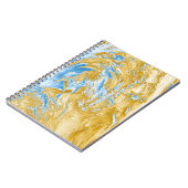 Abstrakt Soft Blue: Goldene Touchs. Notizblock (Linke Seite)