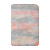 Abstrakt Soft Hues Coral Peach Gray Badematte (Vorderseite Vertikal)
