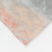 Abstrakt Soft Hues Coral Peach Gray Fleecedecke (Ecke)