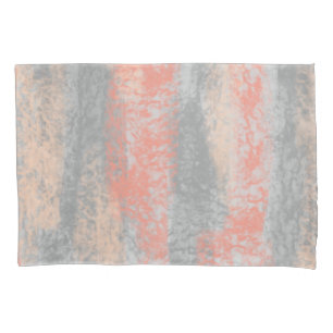 Abstrakt Soft Hues Coral Peach Gray Kissenbezug
