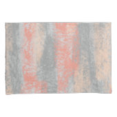 Abstrakt Soft Hues Coral Peach Gray Kissenbezug (Vorderseite-Rechts)