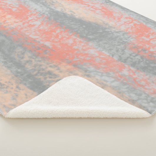 Abstrakt Soft Hues Coral Peach Gray Sherpadecke (3/4)