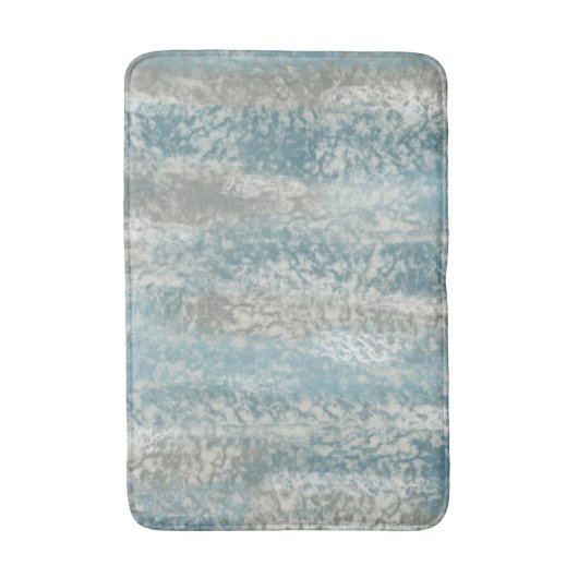 Abstrakt Soft Hues Grau Aquamarin Badematte (Vorderseite Vertikal)