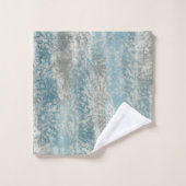 Abstrakt Soft Hues Grau Aquamarin Badhandtuch Set (Waschlappen)