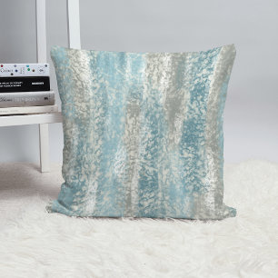 Abstrakt Soft Hues Grau Aquamarin Kissen