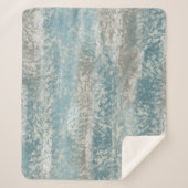 Abstrakt Soft Hues Grau Aquamarin Sherpa Blanket Sherpadecke (Vorderseite)