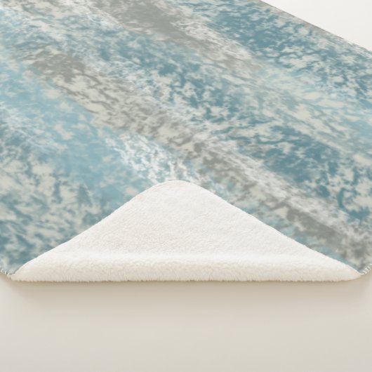 Abstrakt Soft Hues Grau Aquamarin Sherpa Blanket Sherpadecke (3/4)