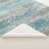 Abstrakt Soft Hues Grau Aquamarin Sherpadecke (3/4)